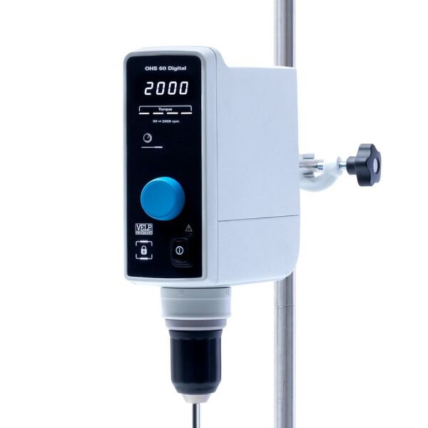 Velp OHS 60 Digital Mekanik Karıştırıcı SET, Karıştırıcı Şaft ve Standı ile, 2000 rpm 40 L