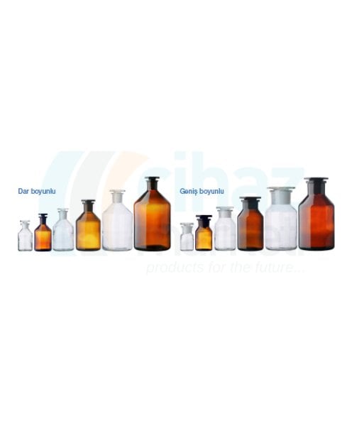Çalışkan Cam Teknik LG2010.M.1000 Likit Şişesi, Cam Kapaklı, Dar Boyun, Şeffaf 1000 ml Hacim