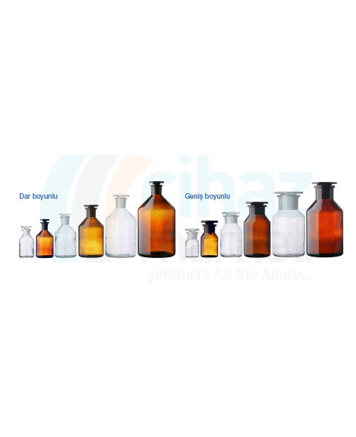 Çalışkan Cam Teknik LG2014.M.0250  Likit Şişesi, Cam Kapaklı, Geniş Boyun, Amber 250 ml Hacim