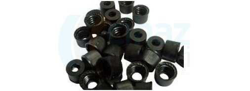 Çalışkan Cam Teknik LG132131SC.0001 Kapak, 12x32 mm için Siyah, PP, delik çapı 8.5 mm, PTFE/Slikon septalı