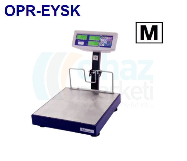 Dikomsan OPR-EYSK-60 Katlanır Boyunlu Fiyat Hesaplamalı Terazi 60 kg / 10 g & 20 g