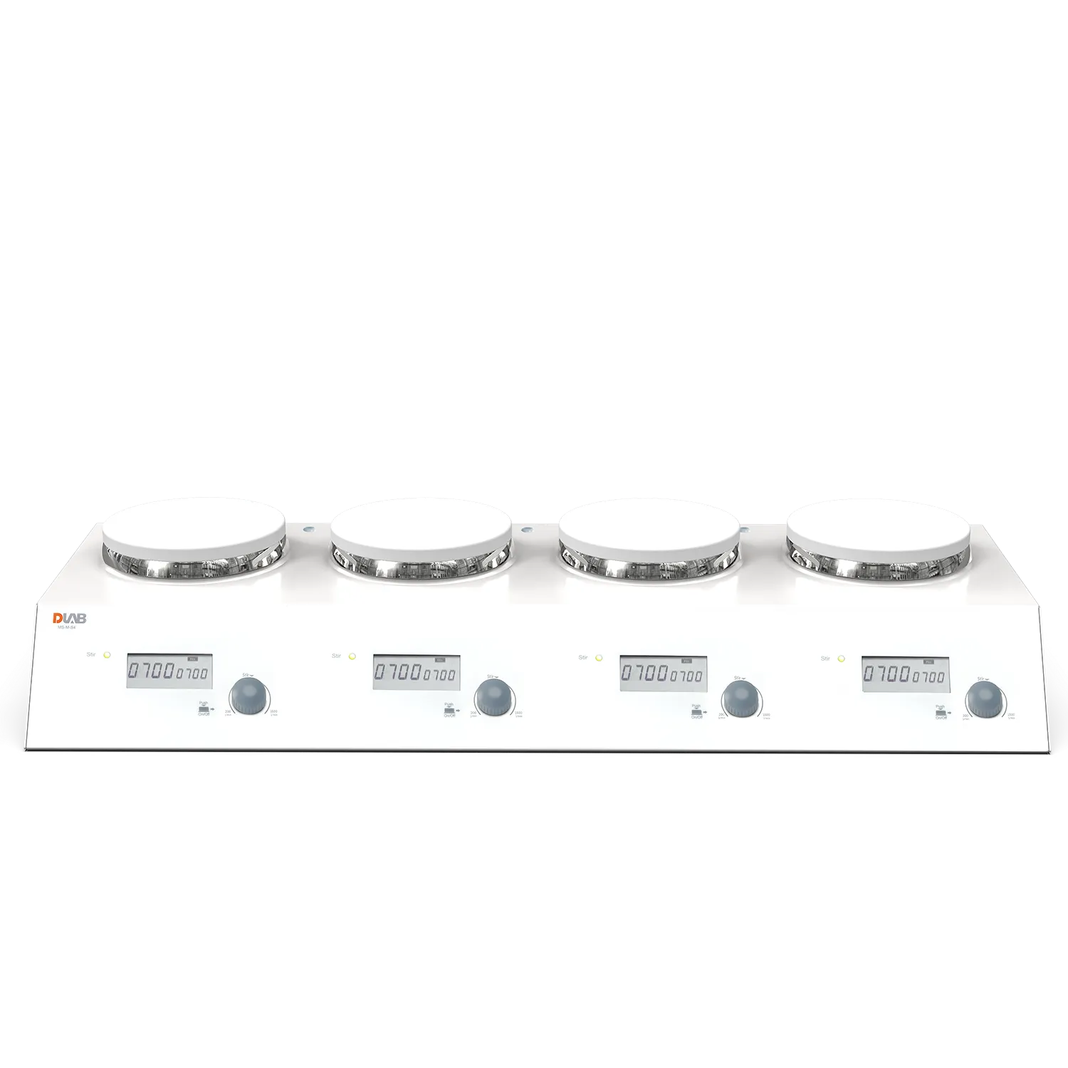 DLAB MS-M-S4 4 Bölmeli Dijital Manyetik Karıştırıcı 200 ~ 1500 rpm / 4 x 3 L