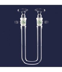 ISOLAB 065.63.100 kurutma tüpü - U şekilli - musluklu - çap 13 mm - dişi şilif : NS 14/23 - 100 mm