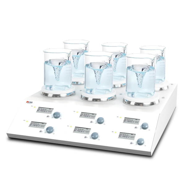 DLAB MS-M-S6 6 Bölmeli Dijital Manyetik Karıştırıcı 200 ~ 1500 rpm / 6 x 3 L